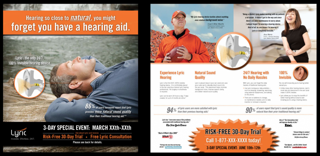 Lyric marketing company print materials