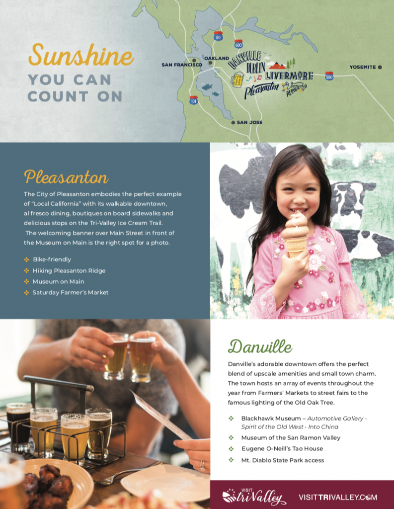 Visit Tri-Valley Visit Tri-Valley Sales Sheet Design