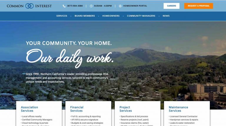 Common Interest Common Interest Homepage Website Development